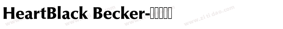HeartBlack Becker字体转换